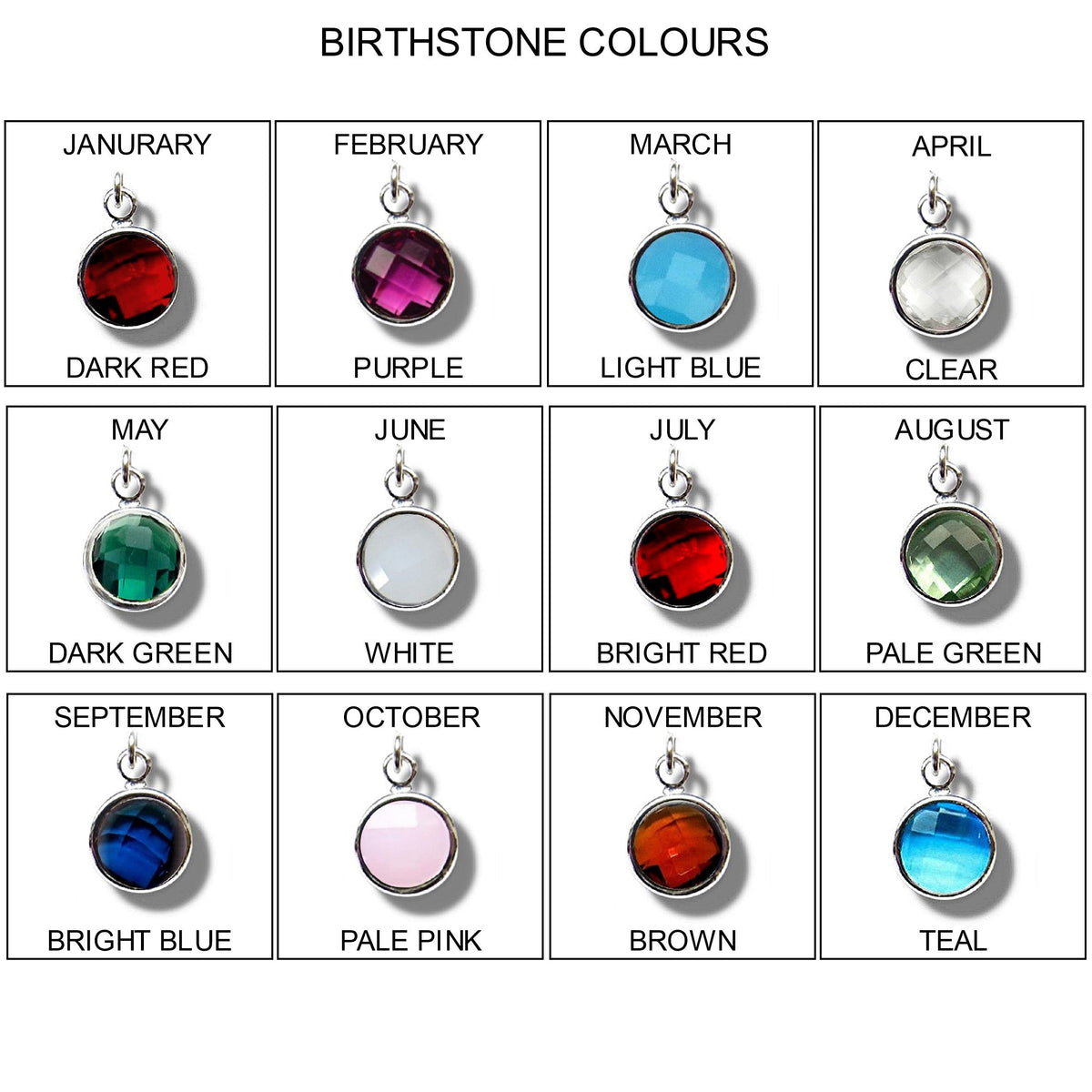 Personalised Birthstone Charm Cable Bracelet