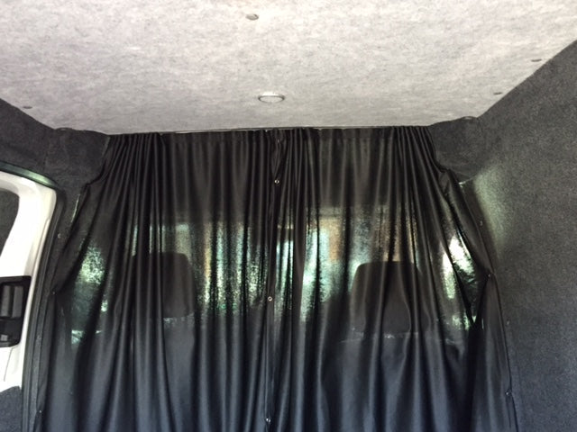 For Fiat Doblo Cab Divider Curtain Kit with Rail Premium Quality - Van-X