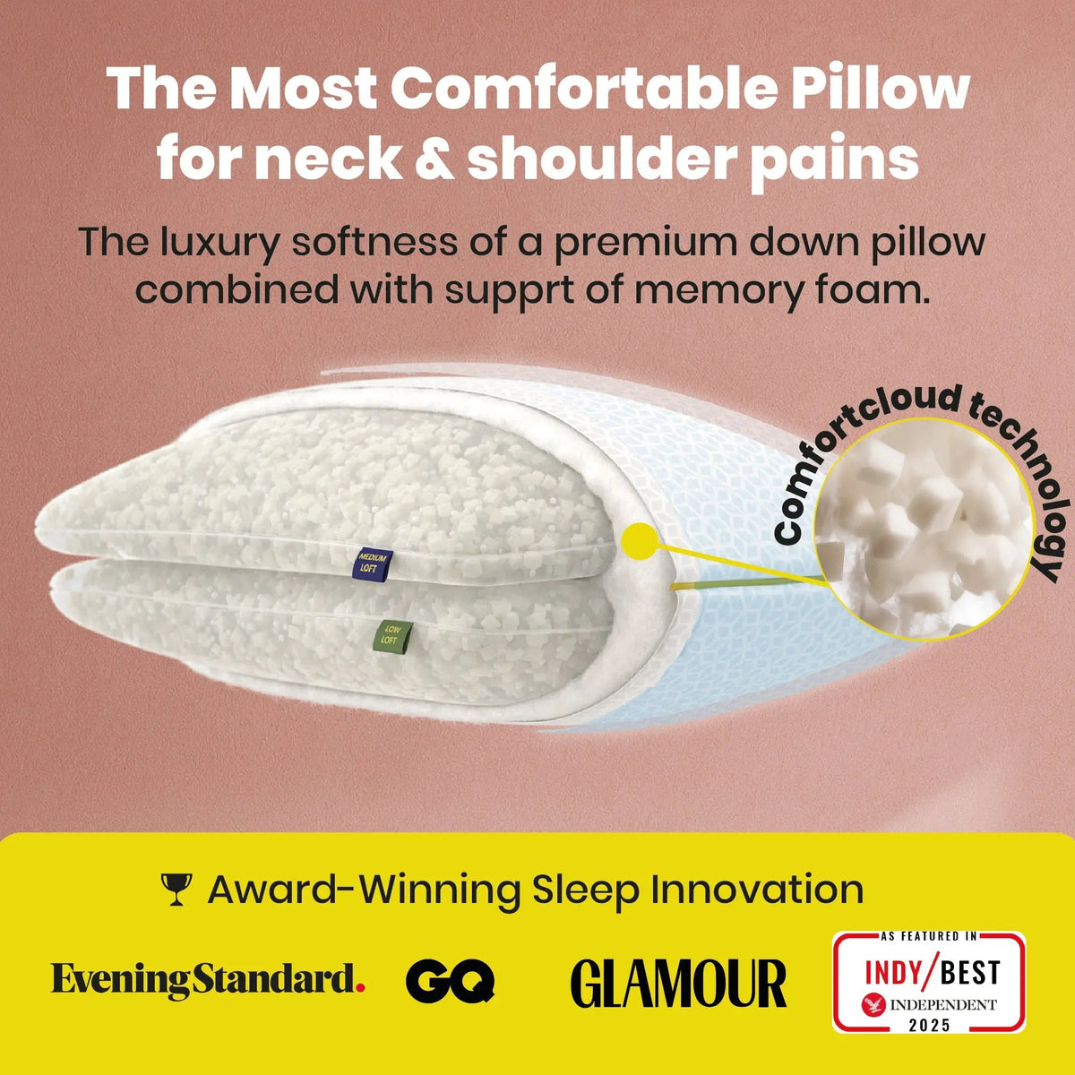 Brightr Stella The Best Pillow for Neck & Shoulder Pains