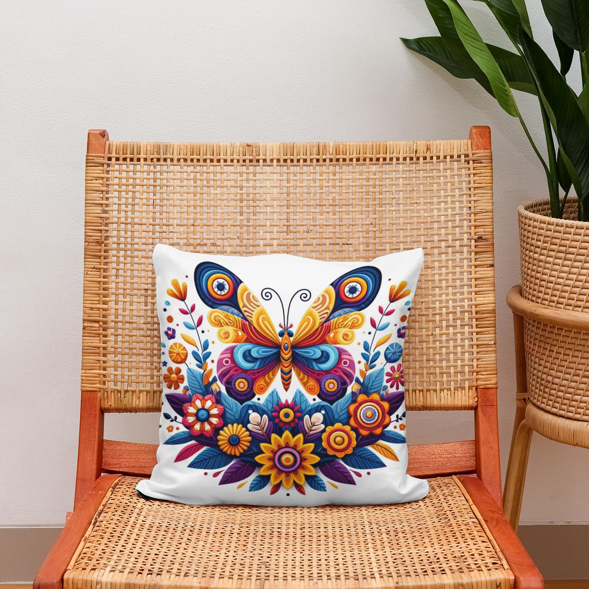 Butterfly Garden Cotton Cushion