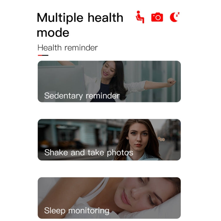 KY108 1.3 inches 240x240 Resolution Smart Bracelet IP67 Waterproof, Support Call Reminder /Heart Rate Monitoring /Sleep Monitoring /Blood Pressure Monitoring /Blood Oxygen Monitoring