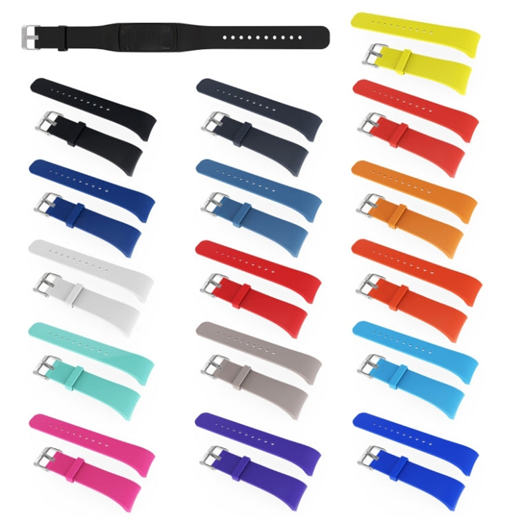 Solid Color Leather Watch Band for Galaxy Gear Fit2 R360
