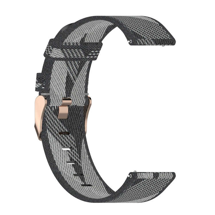 22mm Stripe Weave Nylon Wrist Strap Watch Band for Fossil Hybrid Smartwatch HR, Male Gen 4 Explorist HR & Sport
