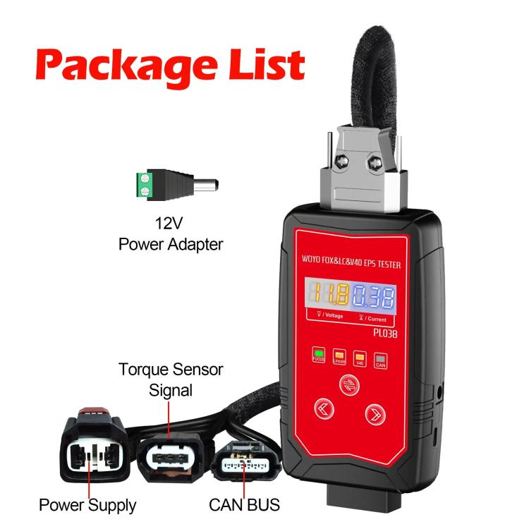 WOYO PL038 For Ford Focus, Kuga, Explorer, Lincoln, Volvo V40 Iron Shell Electric Power Steering Wheel Motor EPS Tester, PL038