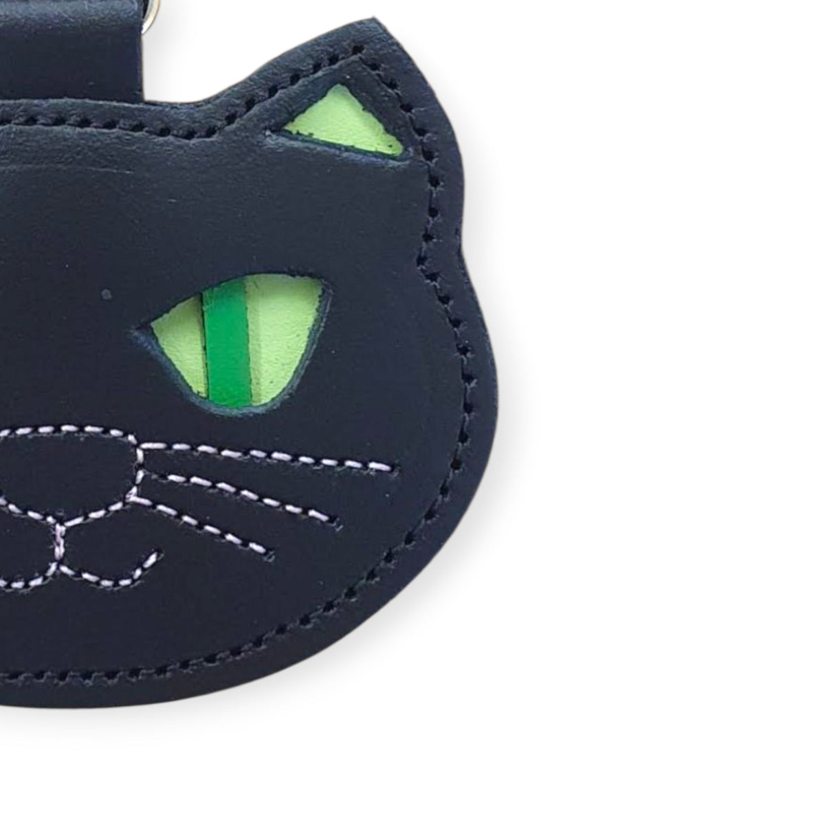 Zatchels Lucky Black Cat Leather Bag Charm