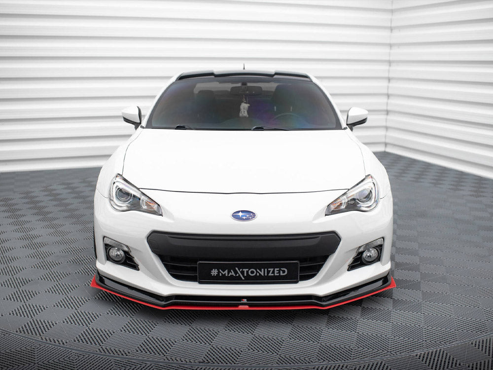 Maxton Design - Aftermarket  FRONT SPLITTER (BLACK & RED) V.5 SUBARU BRZ FACELIFT 2017-2020
