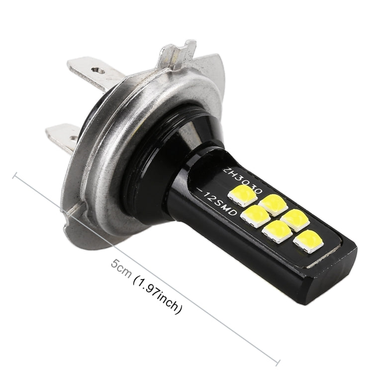 2 PCS H7 DC9-16V / 3.5W / 6000K / 320LM Car Auto Fog Light 12LEDs SMD-ZH3030 Lamps, with Constant Current, H7