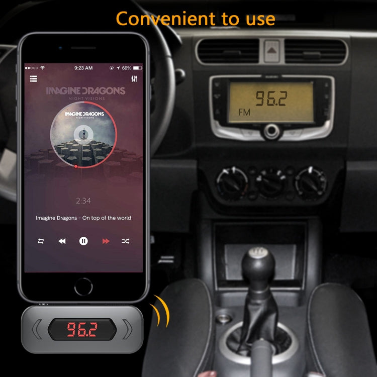 Doosl DSER116 Multifunctional Car FM Transmitter Wireless Music Receiver with 3.5mm Jack & LCD Display, Support Hands-free Call, DSER116
