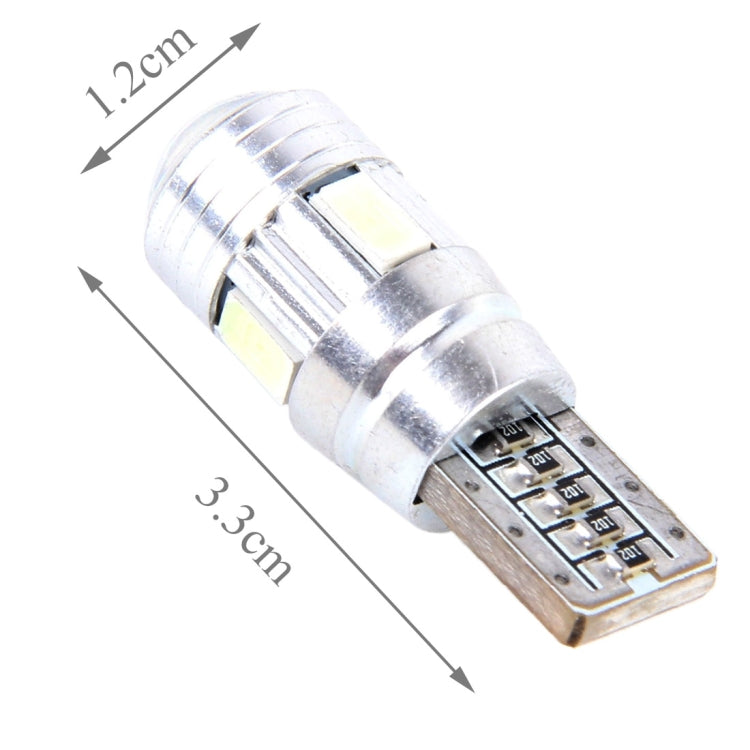 2PCS T10 3W 6 SMD 5630 LED Error-Free Canbus Car Clearance Lights Lamp, DC 12V, 6 SMD 5630 LEDs/White Light, 6 SMD 5630 LEDs/Pink Light, 6 SMD 5630 LEDs/Green Light