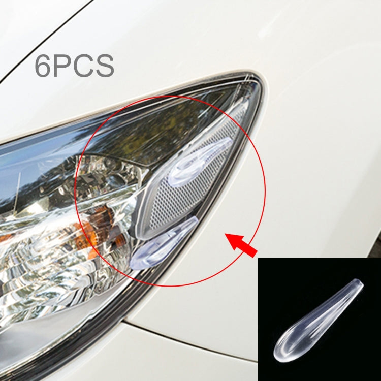 6 PCS Universal Resin Rear Spoiler Car Auto Rear Spoiler Exterior Rear Spoiler Kit Car Crash Strip Spoiler Routed Board Mute Rectifier Noise Reduction Spoiler