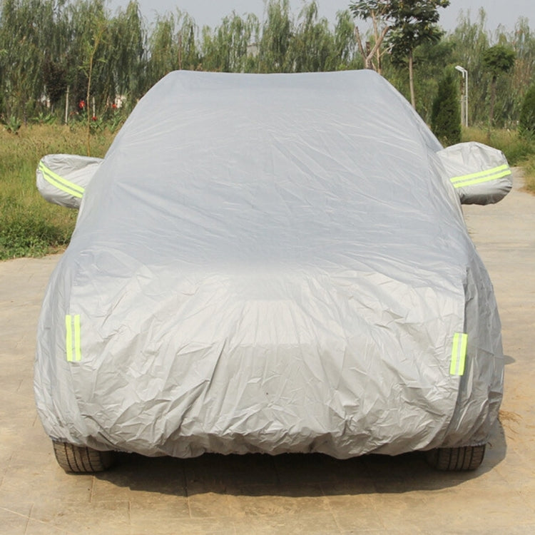 Oxford Cloth Anti-Dust Waterproof Sunproof Flame Retardant Breathable Indoor Outdoor Full Car Cover Sun UV Snow Dust Resistant Protection SUV Car Cover with Warning Strips, Fits Cars up to 4.8m(187 inch) in Length                                       ...