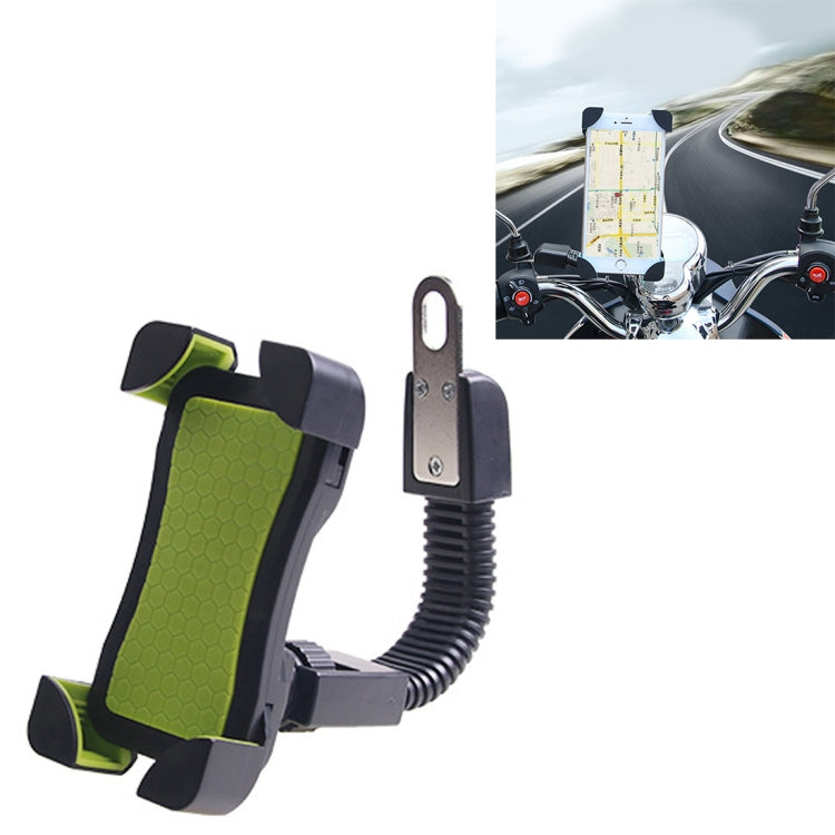 Universal 360 Degrees Free Rotation ABS Motorcycle Phone Bracket Mountain Bike Navigation Bracket GPS/Mobile Holder for 3.5-6.5 inch Mobile Phone