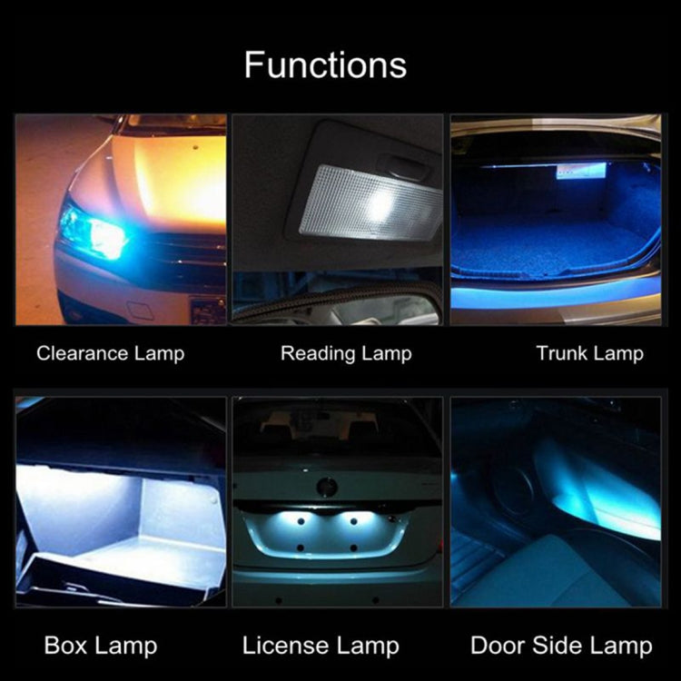 2 PCS T10/W5W/194/168/501 1.3W 9 LEDs SMD 4014 80 LM 7500K Car Reading Lamp Clearance Light, DC 12V(Cool White Light), 2 PCS 1.3W 9 LEDs