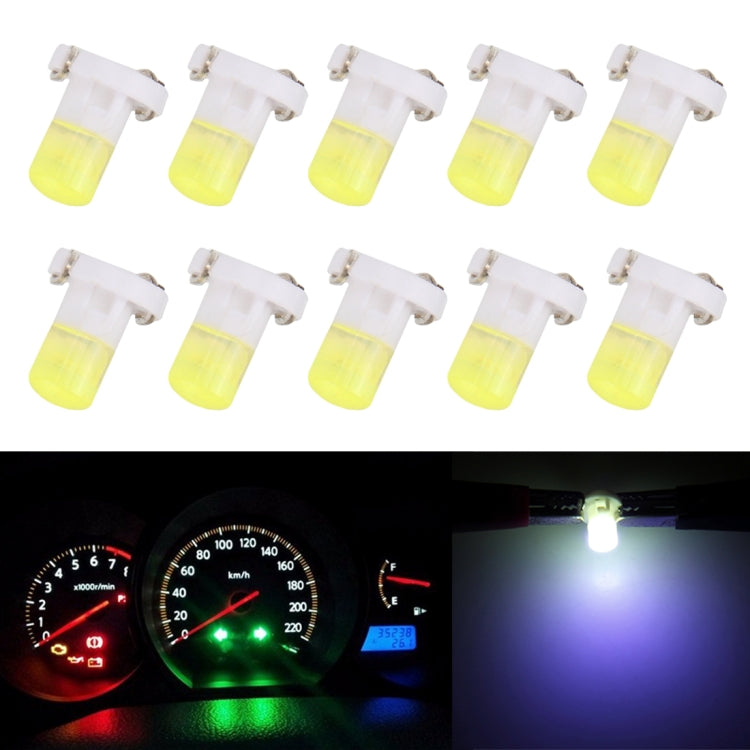 10 PCS 2W T3 Wedge Instrument Panel LED Light Dashboard Gauge Cluster Indicator Lamp Bulb, 2W T3, T3