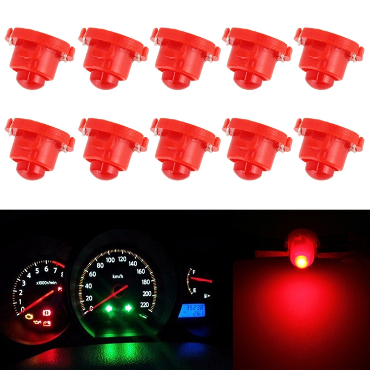 10PCS 2W T4.7 Wedge Instrument Panel LED Light Dashboard Gauge Cluster Indicator Lamp Bulb, 2W  T4.7, 2W T4.7