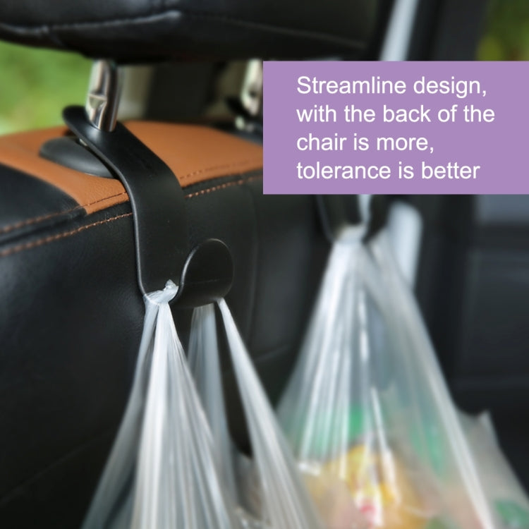 2 PCS 3R 1.5kg Load Capacity Car Backseat Convenient Sundries Hook for Holding Plastic Bag Backbag, Car Backseat Hook