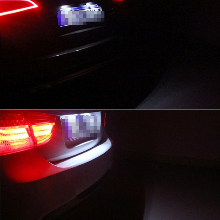 2 PCS License Plate Light with 18  SMD-3528 Lamps for Toyota,2W 120LM,6000K, DC12V(White Light), For Toyota2