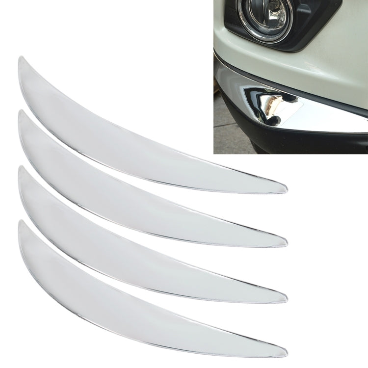 4 PCS Universal Car Auto Plastic Body Bumper Guard Protector Strip Sticker(Silver), JM-330 4 PCS