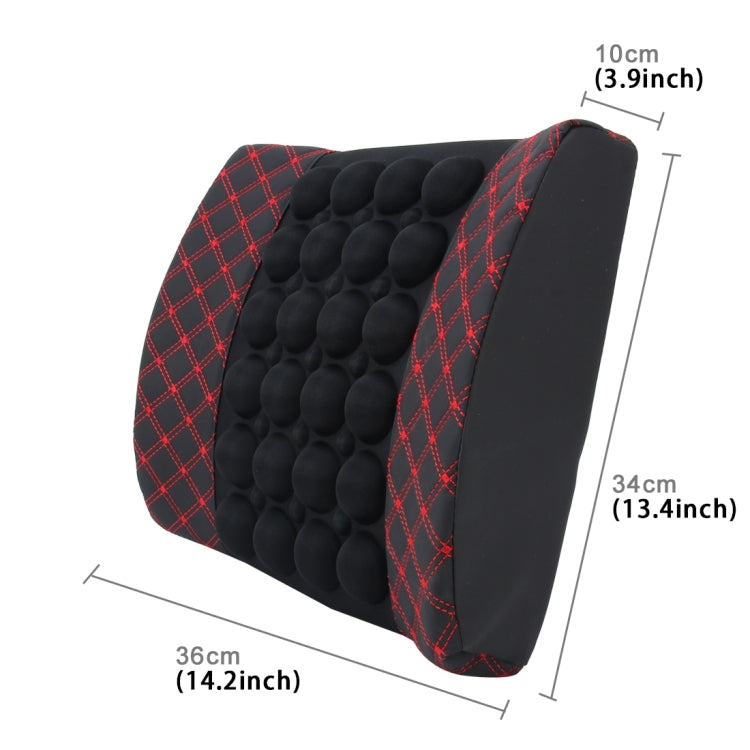 12V Four Season Chemical Fiber Wrapping Lumbar Seat Relaxation Waist Support Cushion for Car Office Family
