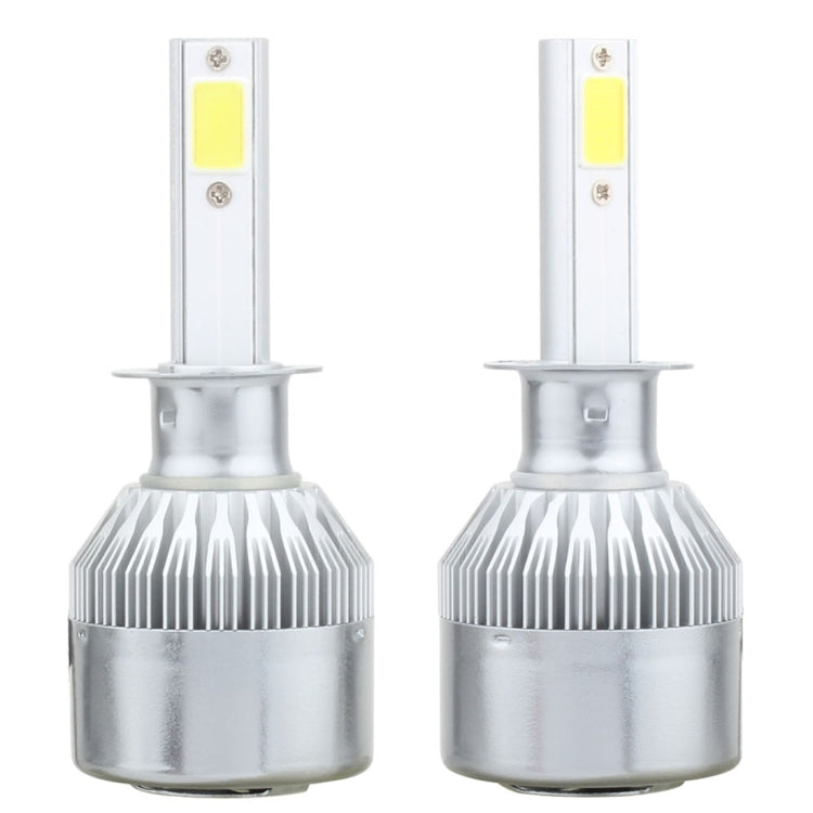 2 PCS  H1 18W 1800 LM 8000K IP68 Canbus Constant Current Car LED Headlight with 2 COB Lamps, DC 9-36V, H1