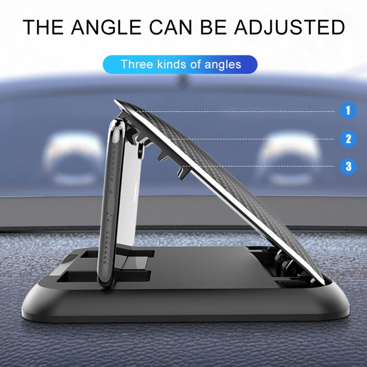 Car Carbon Fiber Texture Silicon Mobile Phone Holder for 3.5-6.8 inches Cellphone, Phone Holder for 3.5-6.8 inches Cellphone