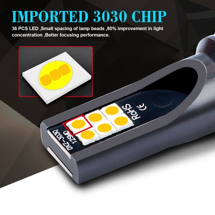2 PCS H1 DC12V-24V / 12W / 3000K / 800LM 12LEDs SMD-3030 Car LED Fog Light, H1