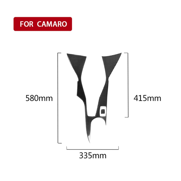 2 in 1 Car Carbon Fiber Central Control Gear Outer Frame Decorative Sticker for Chevrolet Camaro 2017-2019, Central Control Gear Outer Frame