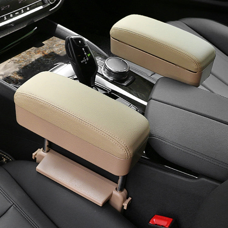 2 PCS Universal Car Wireless Qi Standard Charger PU Leather Wrapped Armrest Box Cushion Car Armrest Box Mat with Storage Box, 2pcs(Black Red), 2pcs(Black White), 2pcs(Grey), 2pcs(Beige), 2pcs(Brown)
