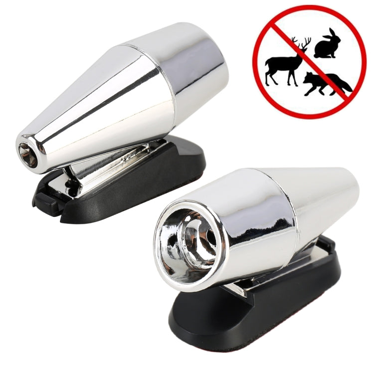 Pair Car ABS Deer Alert Sound Alarm Ultrasonic Wind Power Animal Repeller, Wind Power Animal Repeller (Black), Wind Power Animal Repeller (Black Silver)