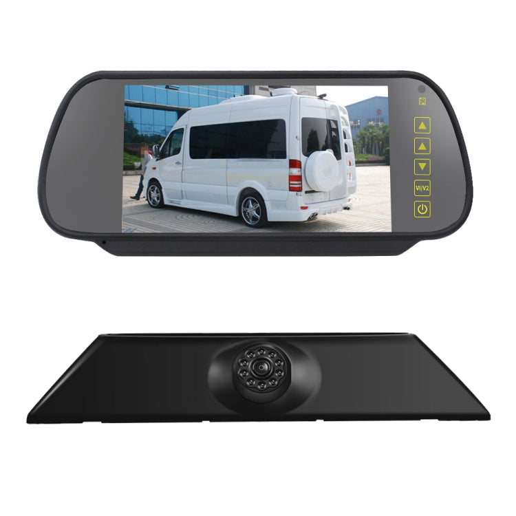 PZ474 Car Waterproof 170 Degree Brake Light View Camera + 7 inch Rearview Monitor for Iveco Daily 4 Gen, PZ474 + 7 inch Rearview Monitor