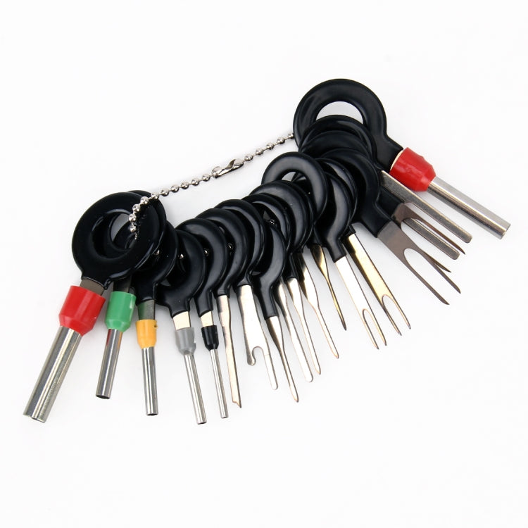 29 in 1 Car Plug Circuit Board Wire Harness Terminal Extraction Pick Connector Crimp Pin Back Needle Remove Tool, 29 in 1