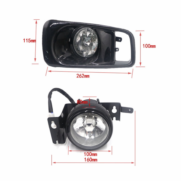 1 Pair Car Modified Front Fog Light for Honda Civic 1999-2000, For Honda Civic 1999-2000 (White Light), For Honda Civic 1999-2000 (Yellow Light)