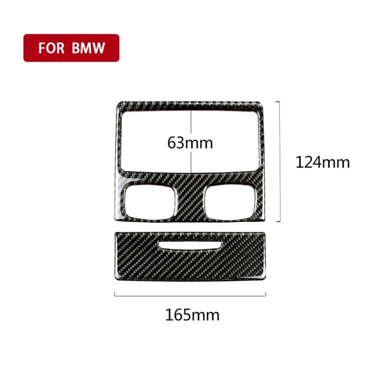 Carbon Fiber Car Rear Air Vent Combination Decorative Sticker with Hole for BMW E90 / E92 2005-2012, Rear Air Vent Combination with Hole, Rear Air Vent Combination