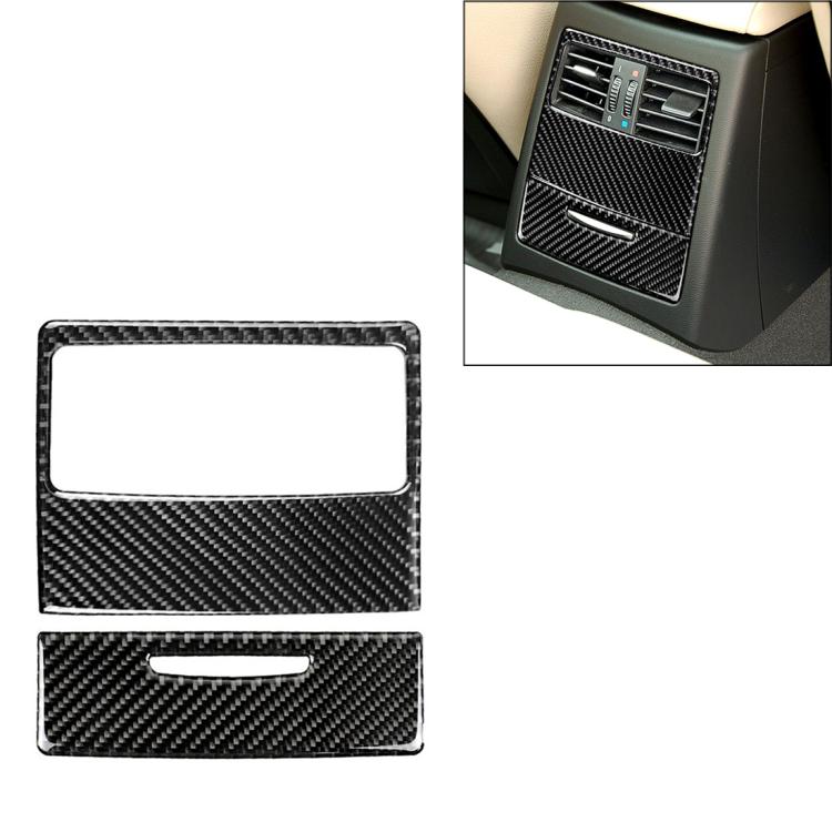 Carbon Fiber Car Rear Air Vent Combination Decorative Sticker with Hole for BMW E90 / E92 2005-2012, Rear Air Vent Combination with Hole, Rear Air Vent Combination