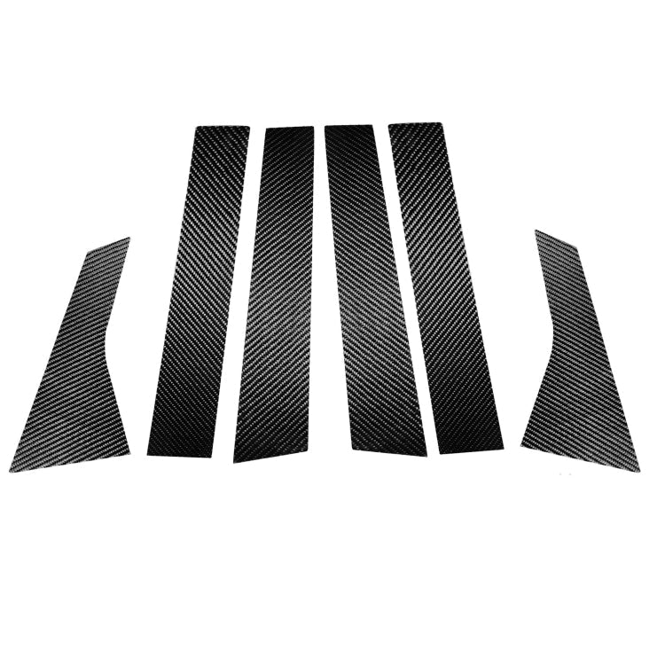 6 in 1 Car Carbon Fiber B-pillar Decorative Sticker for Honda 10th Generation Accord 2018-2021, Left and Right Drive Universal, B-pillar