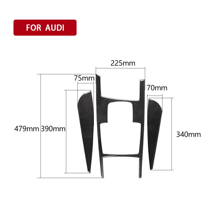 Car Carbon Fiber Gear Shift Position + Side Panel Decorative Sticker for Audi A6 2005-2011, Left Drive, High Configuration, Gear Shift Position Left Drive, High Configuration