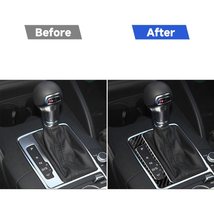 Car Carbon Fiber Gear Shift Frame Decorative Sticker for Audi A3 / 8V 2014-2019, Left Drive, Gear Shift Frame, Left Drive