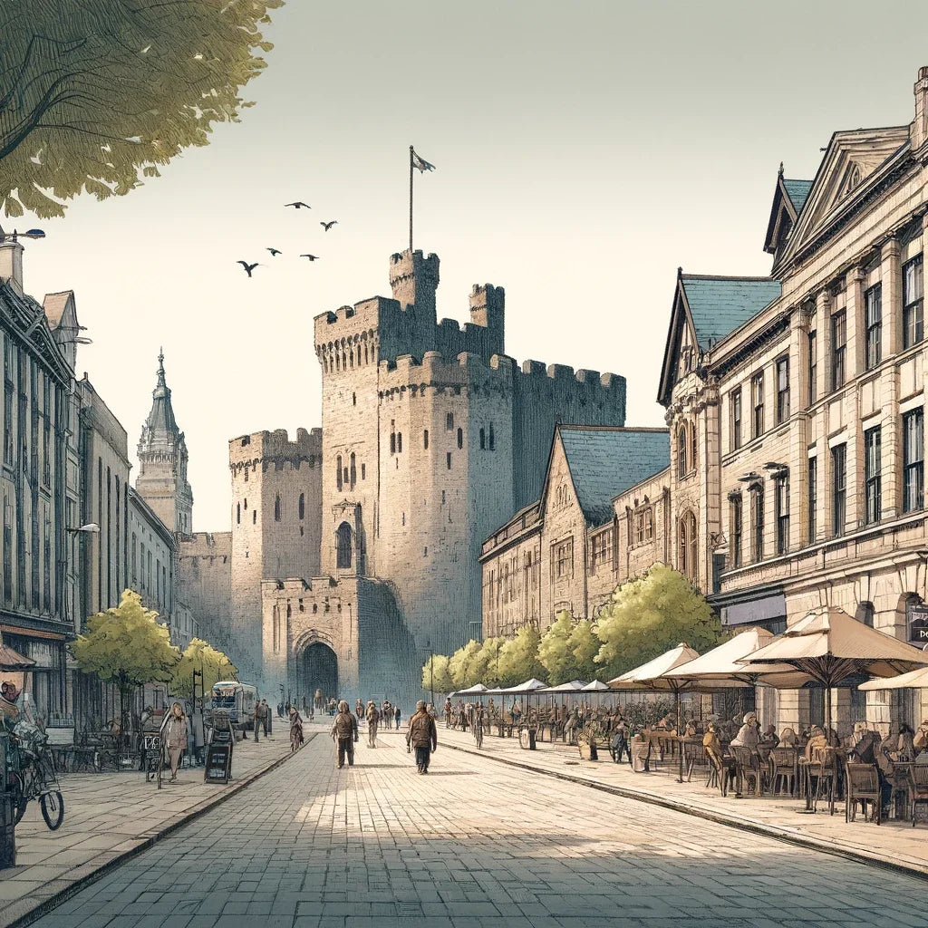 Cardiff Castle Street Canvas