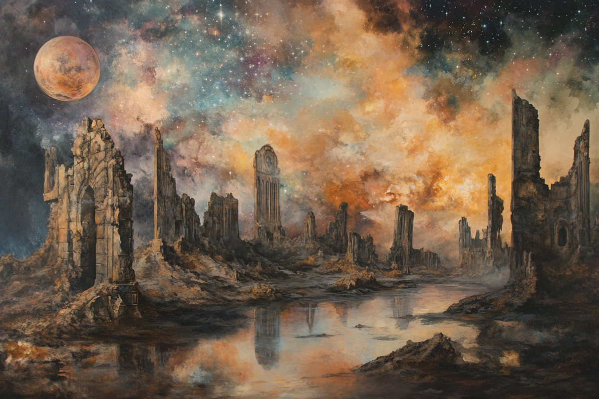 Celestial Ruins Canvas