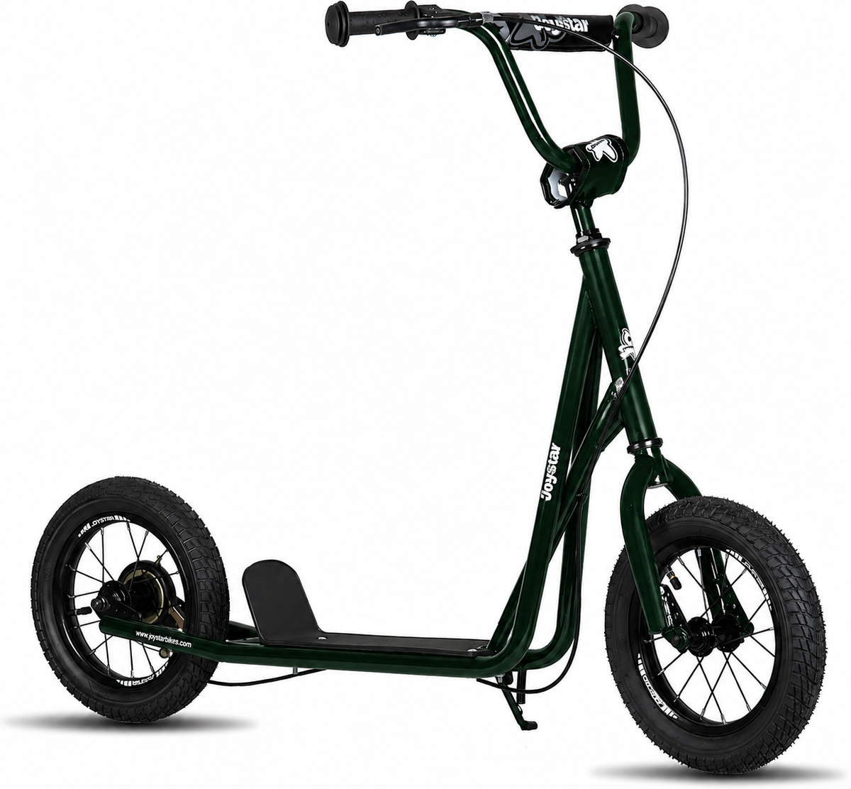 Kids Scooter with 16" Rubber Front Wheel - Dark Green