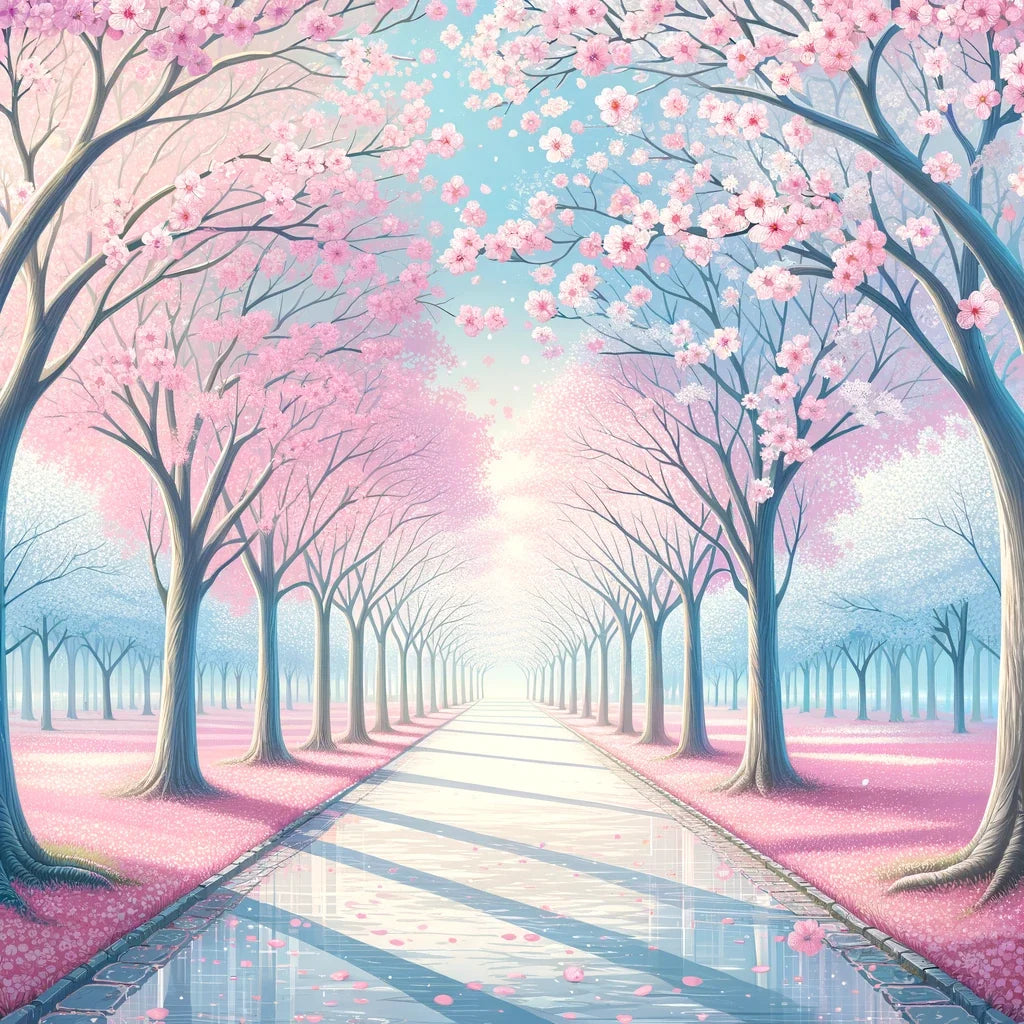 Cherry Blossom Pathway Canvas