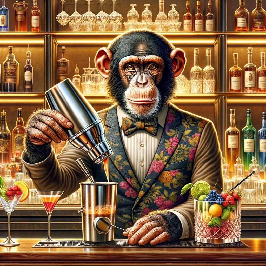 Chimpanzee Mixologist Canvas