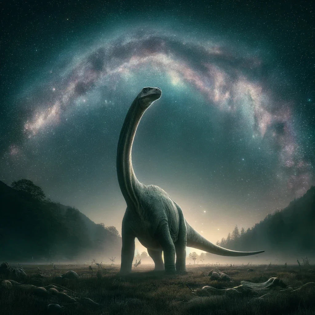 Cosmic Wonder Brachiosaurus Canvas