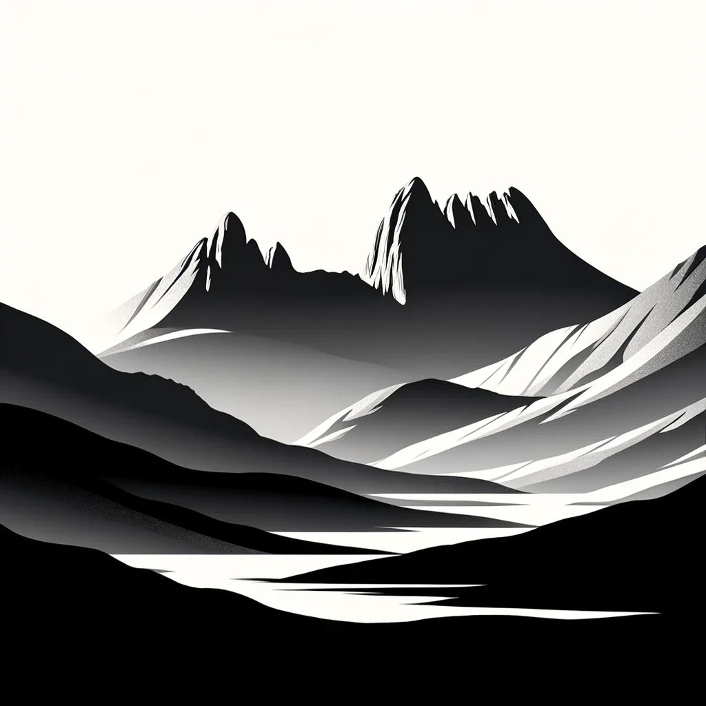 Cradle Mountain Abstract Shadows Canvas