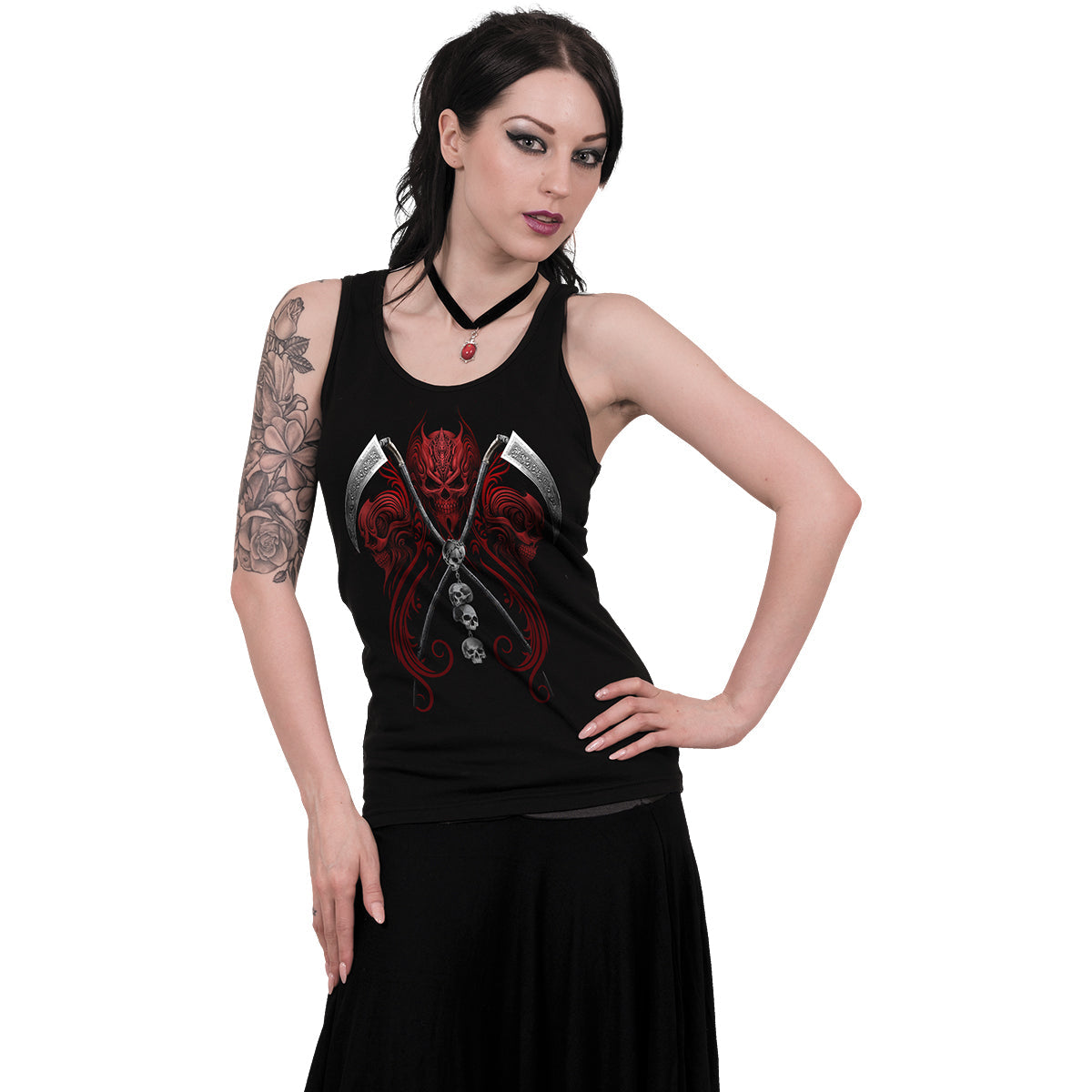 REAPERESS - Razor Back Top Black