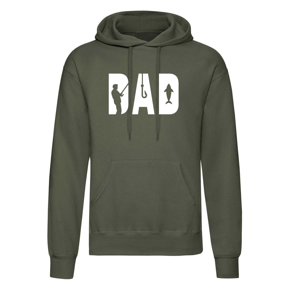 Adults "DAD" Printed Angling Pullover Hoodie