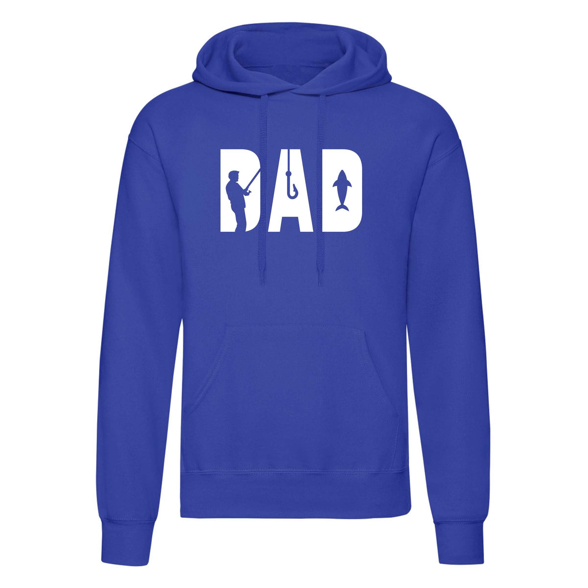 Adults "DAD" Printed Angling Pullover Hoodie