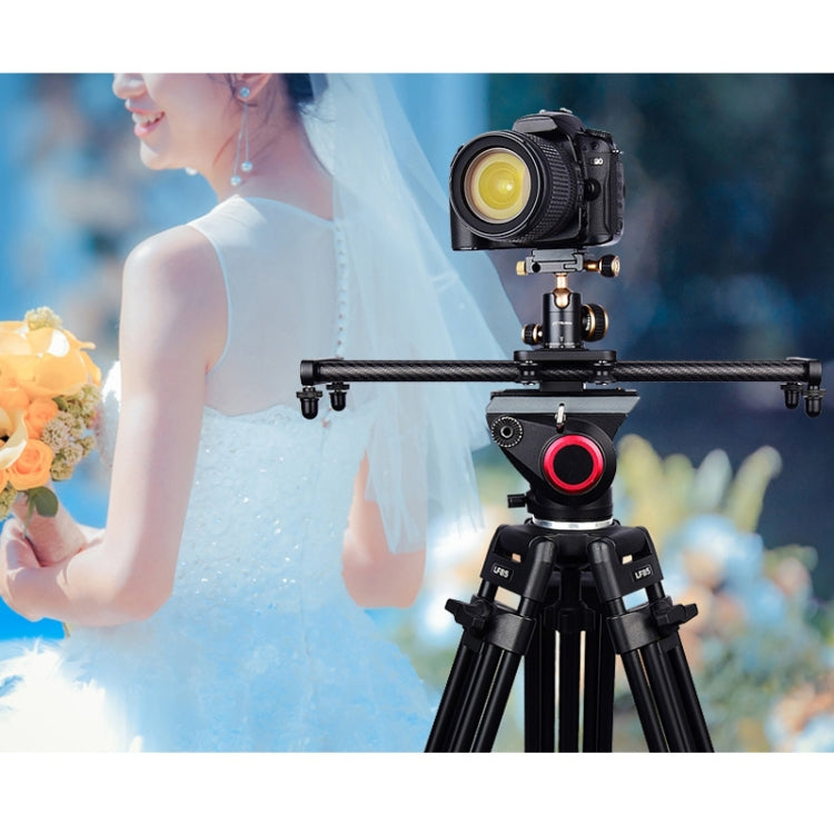 YELANGU L40T 40cm Carbon Fiber Slide Rail Track for SLR Cameras / Video Cameras, L40T 40cm