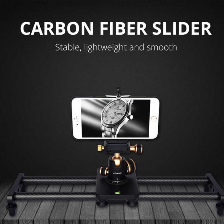 YELANGU L40T 40cm Carbon Fiber Slide Rail Track for SLR Cameras / Video Cameras, L40T 40cm