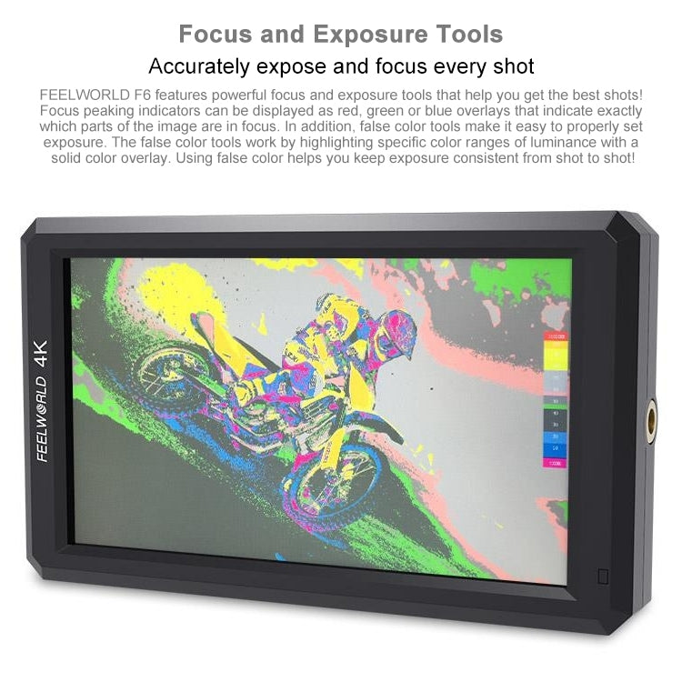FEELWORLD F6 1920x1080 5.5 inch IPS Screen HDMI 4K Camera Field Monitor, F6